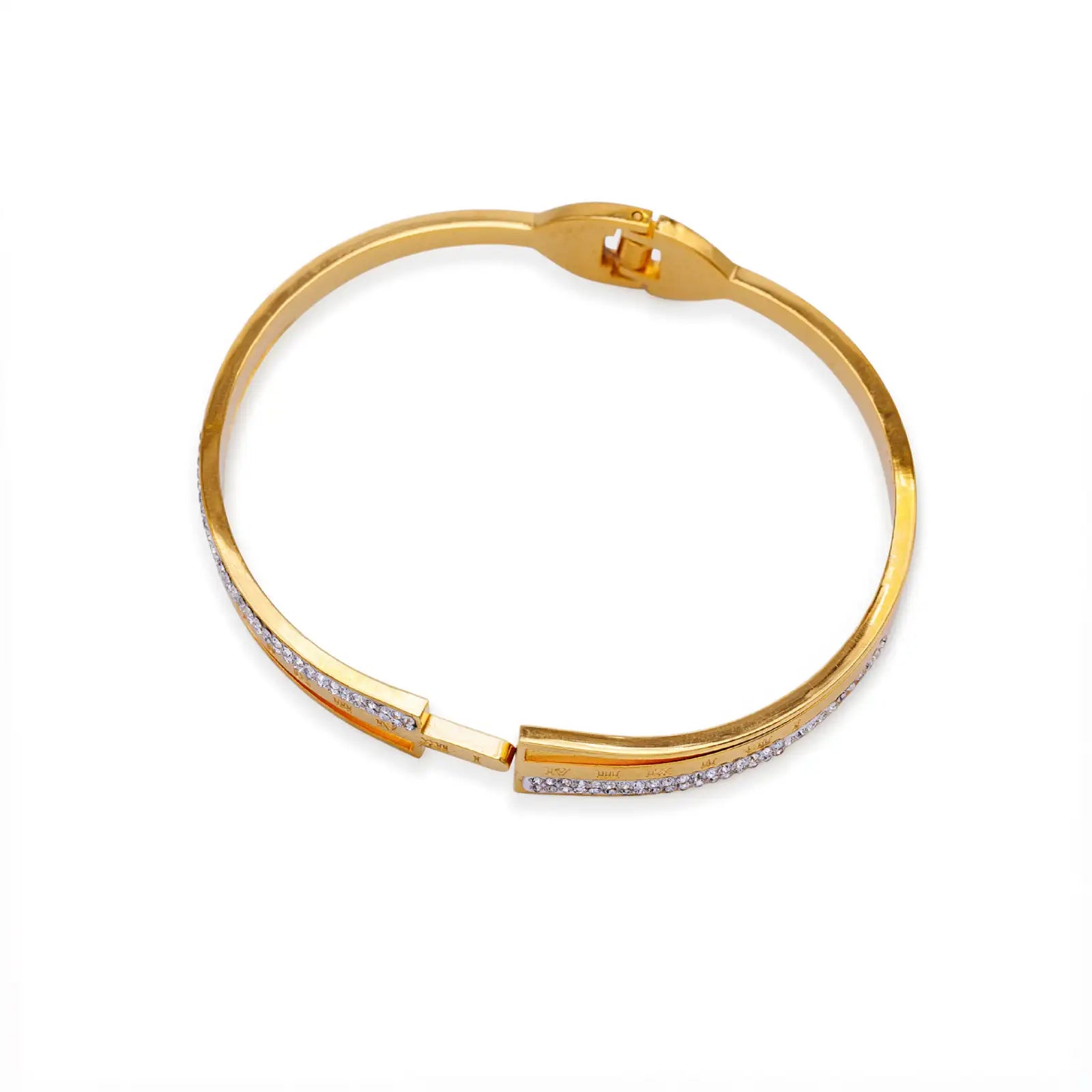 Armreif goldfarben mit römischen Ziffern