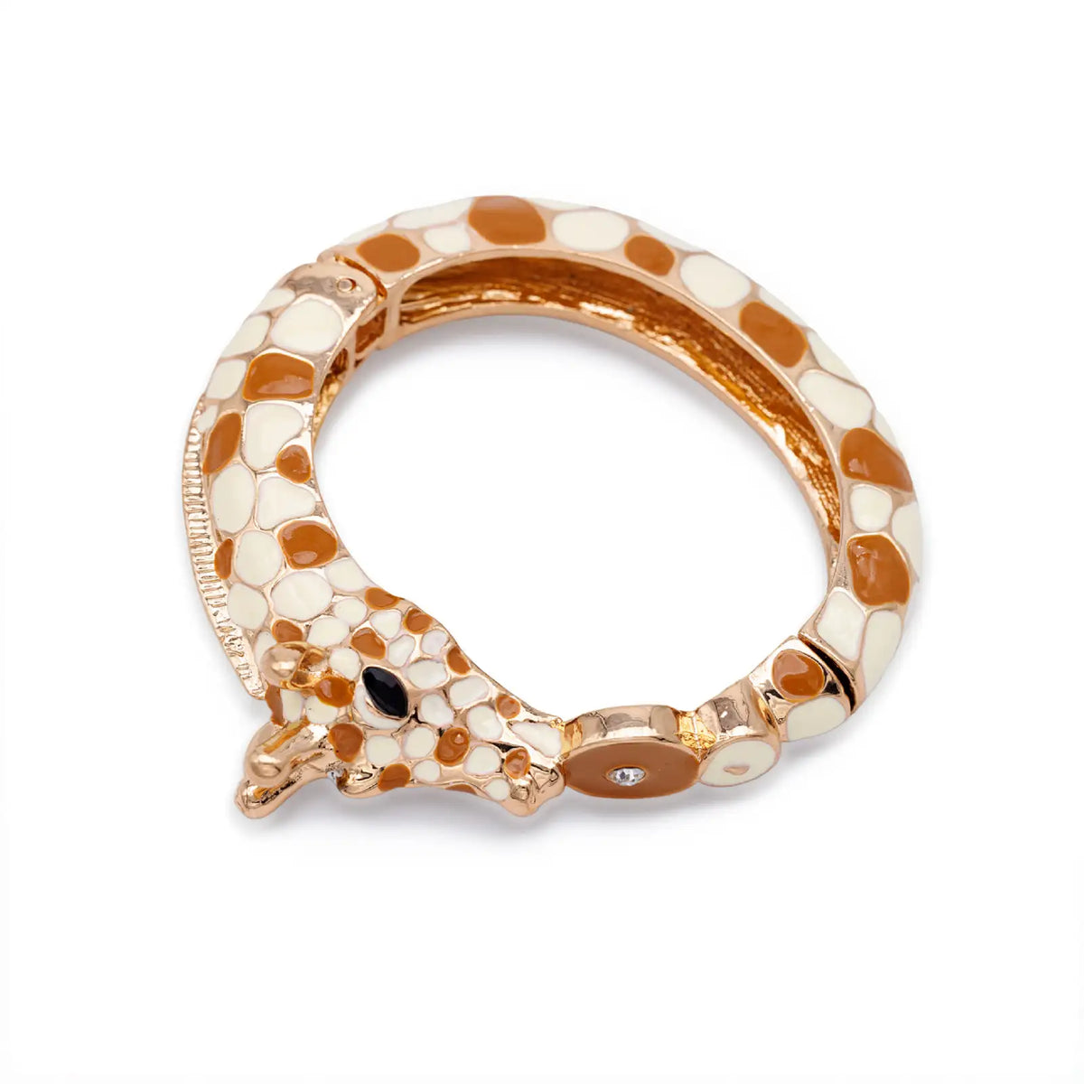 Armreif goldfarben im Giraffen-Look