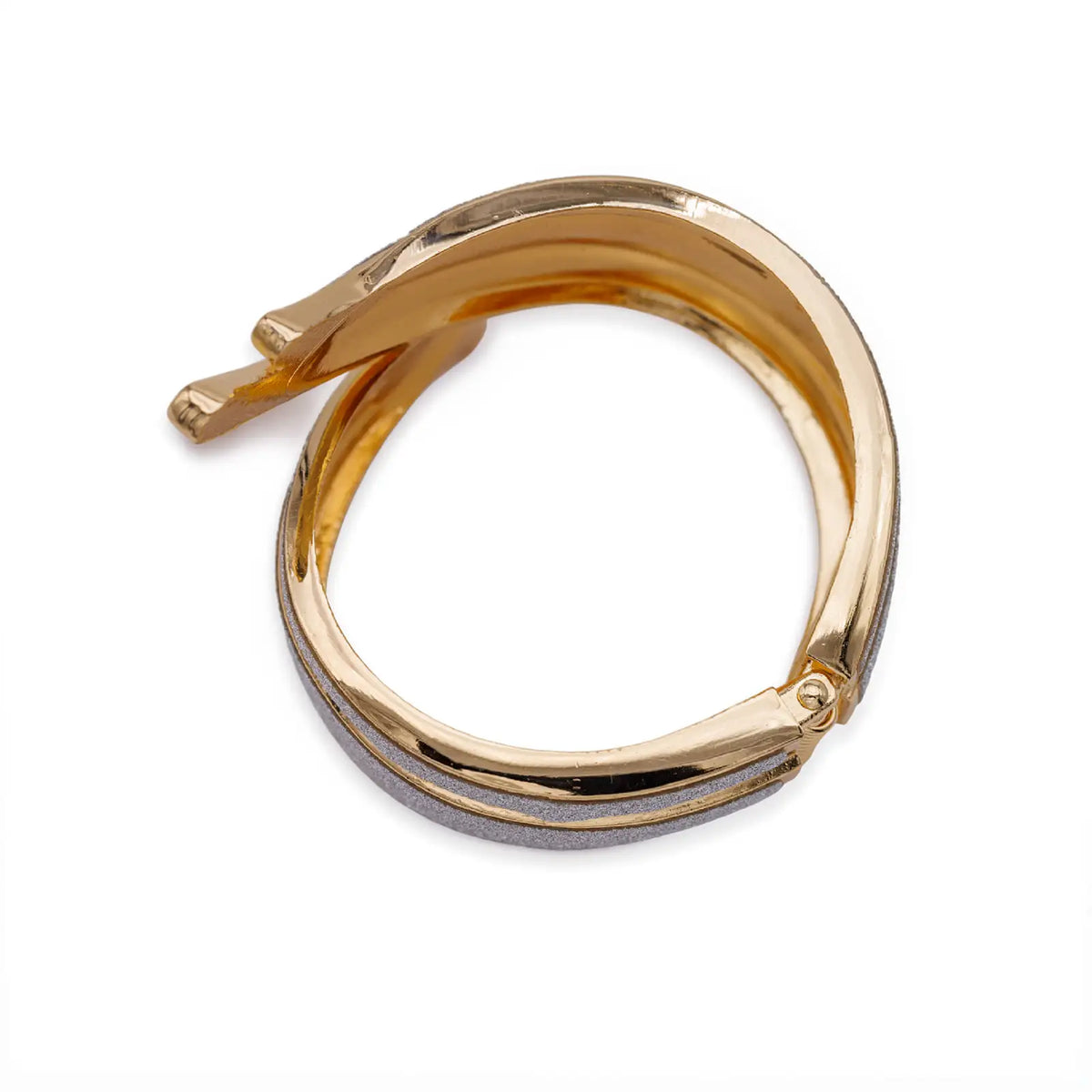Armreif goldfarben mit Klappmechanismus