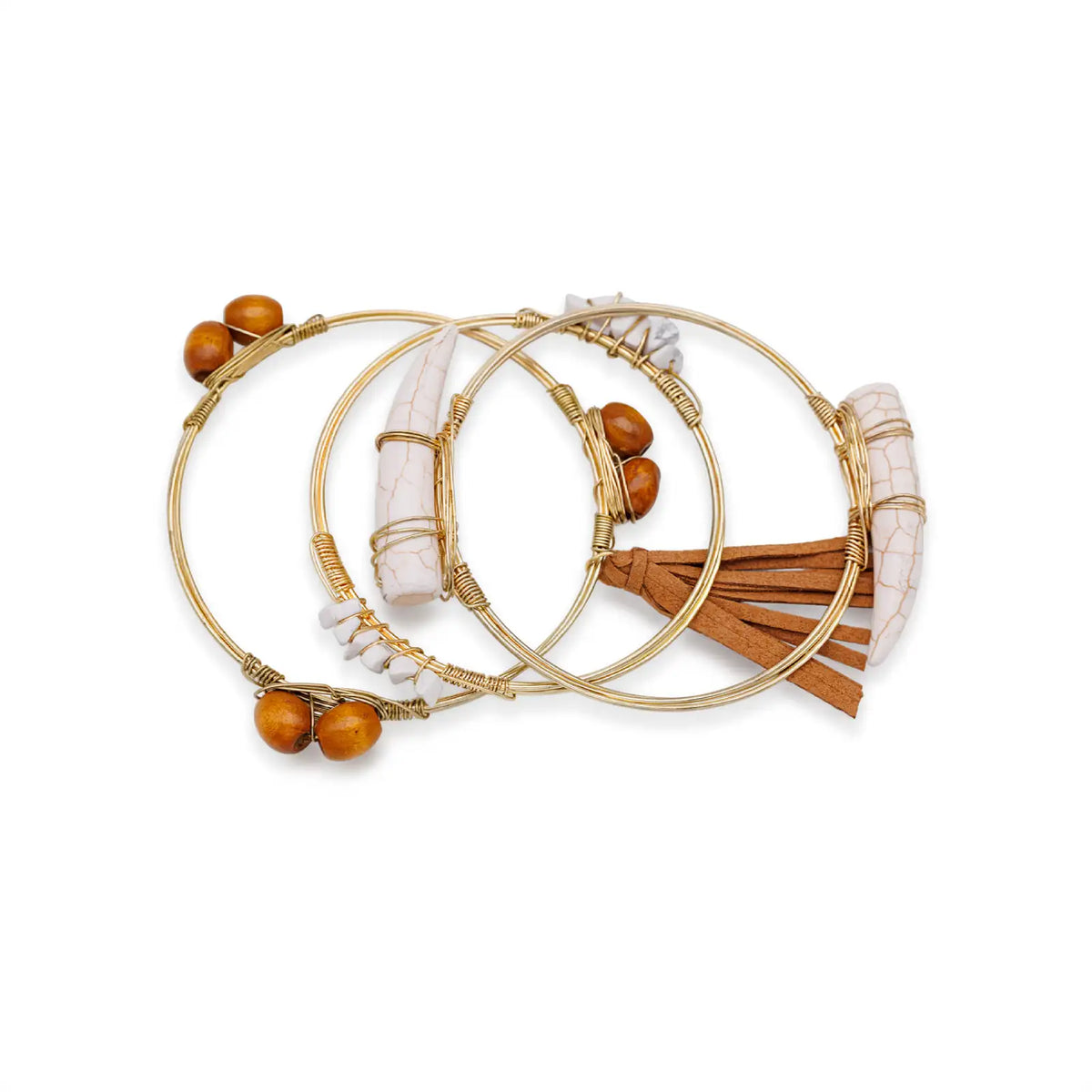 Goldfarbenes Armreifen-Set