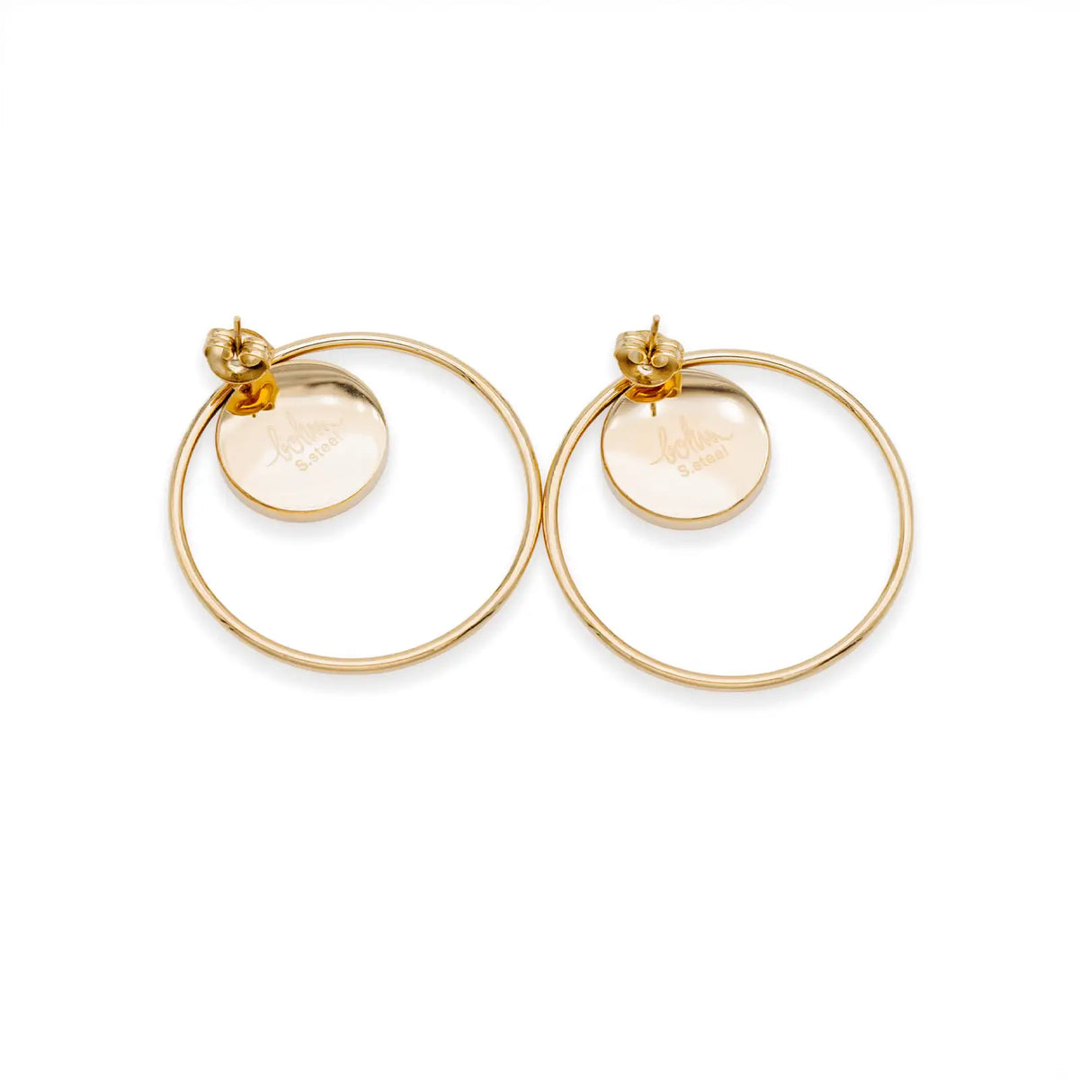Ohrringe goldfarben mit Naturstein