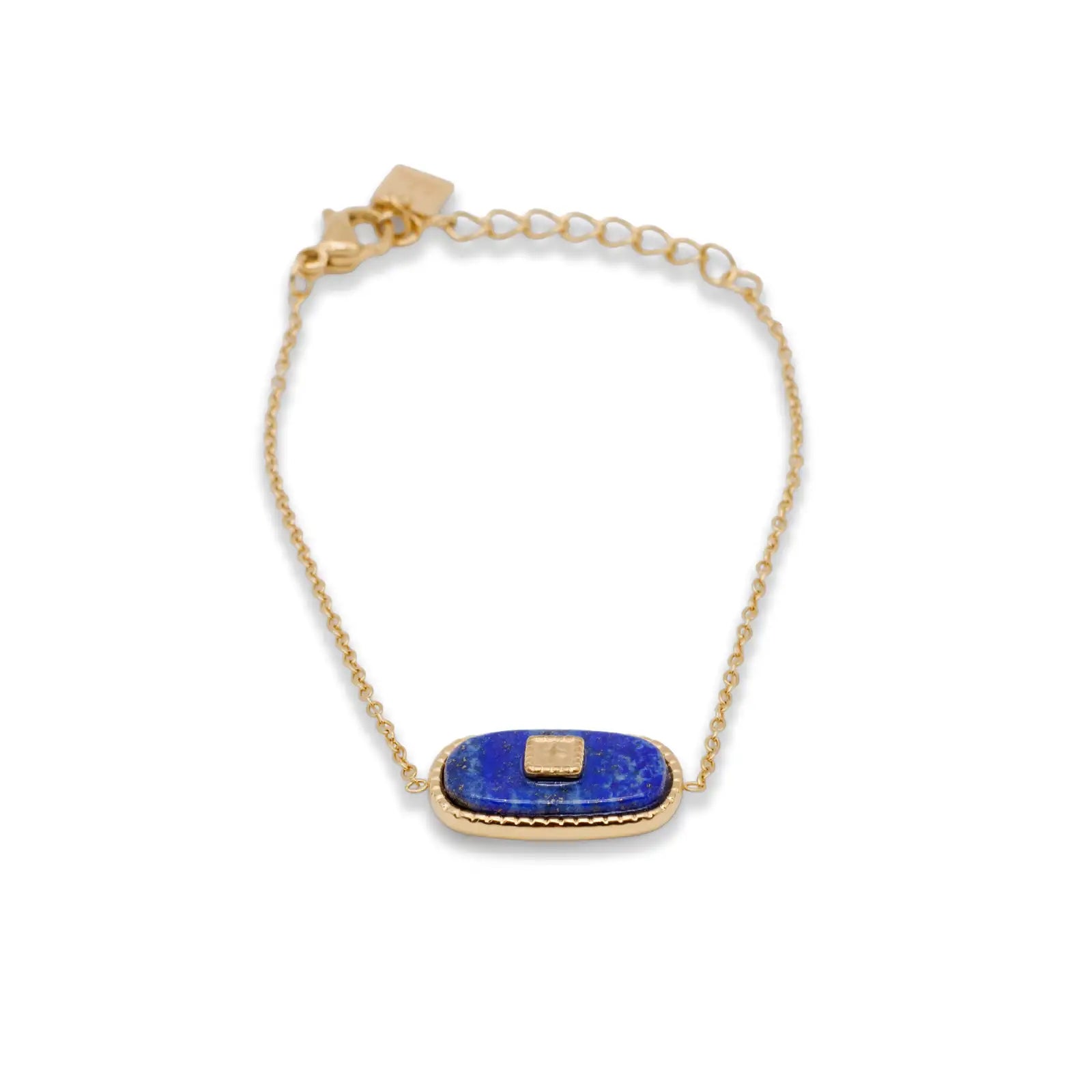 Goldfarbenes Armband mit Naturstein