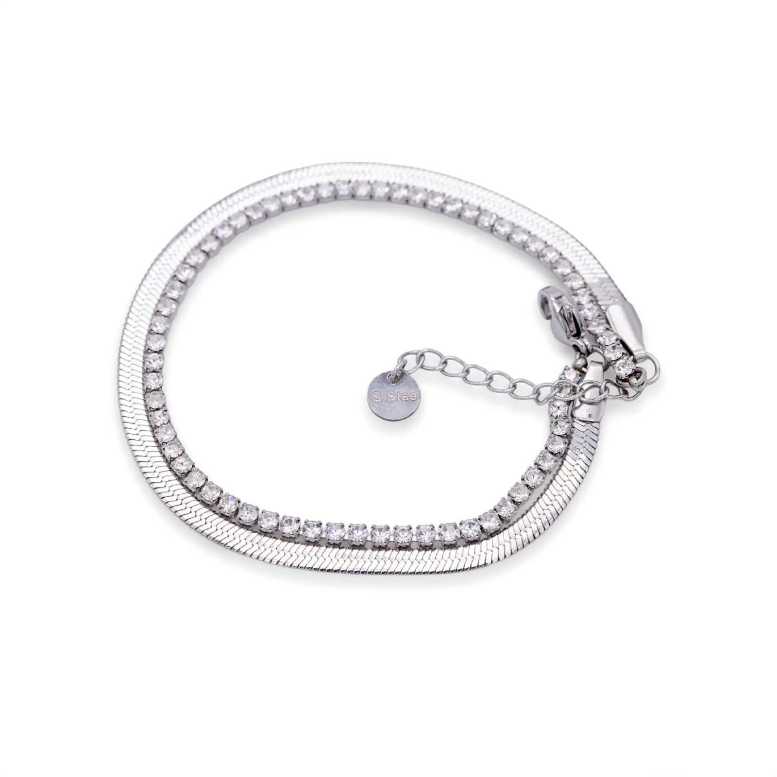 Armband silberfarben mit Zirkonia – schlicht, klar, zeitlos