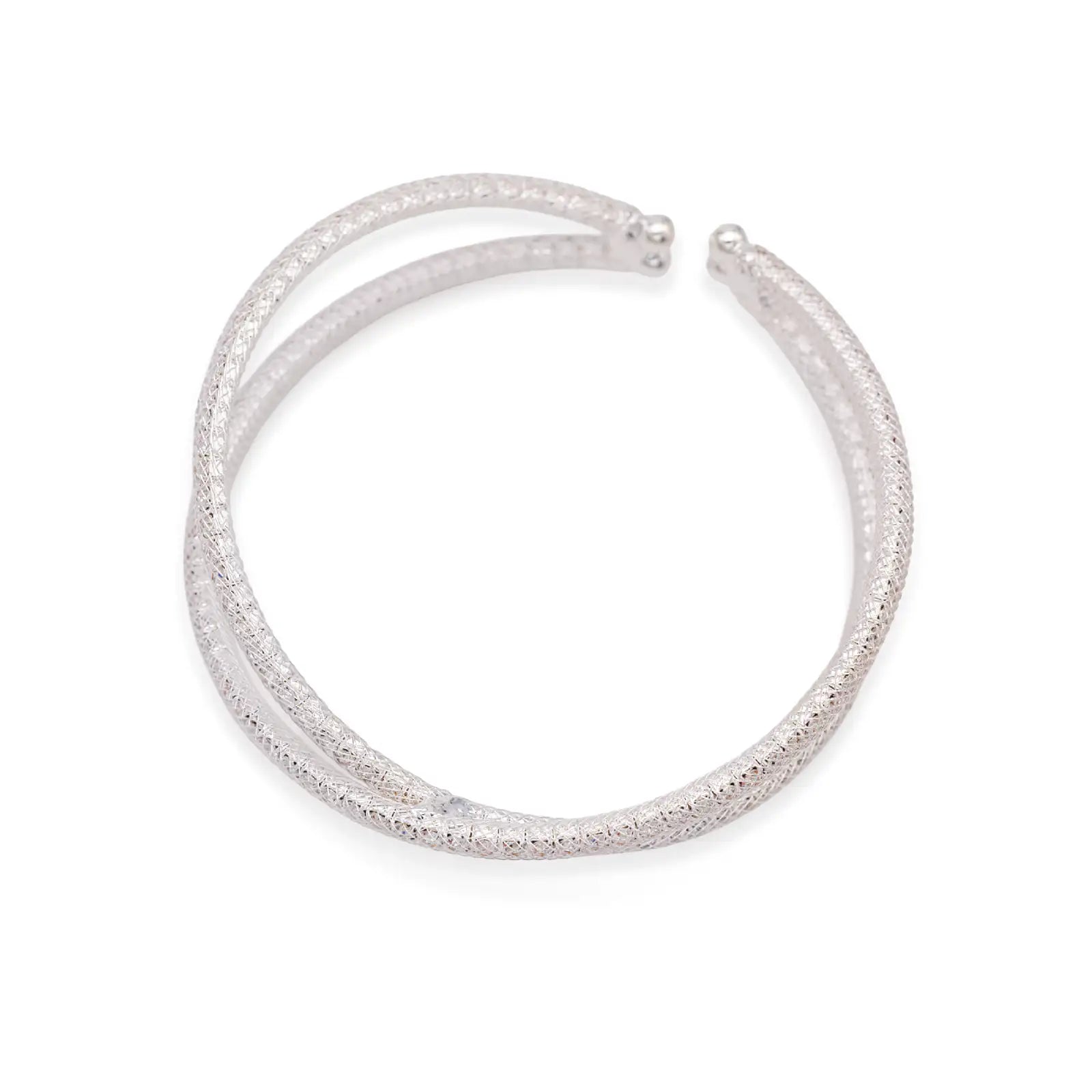 Armreif silberfarben Crisscross