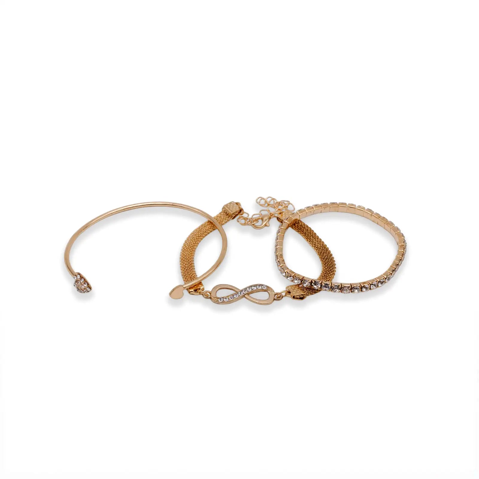 Armband-Set goldfarben – 3er-Set für Damen