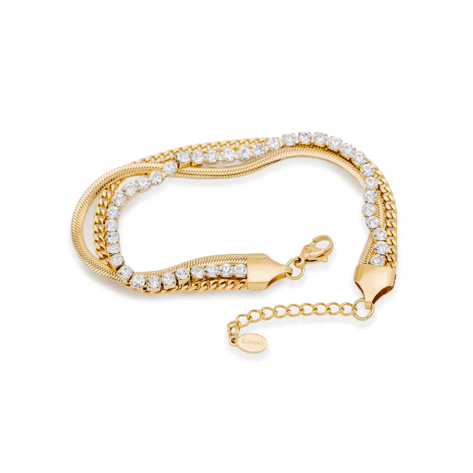 Armband goldfarben mit Zirkonia