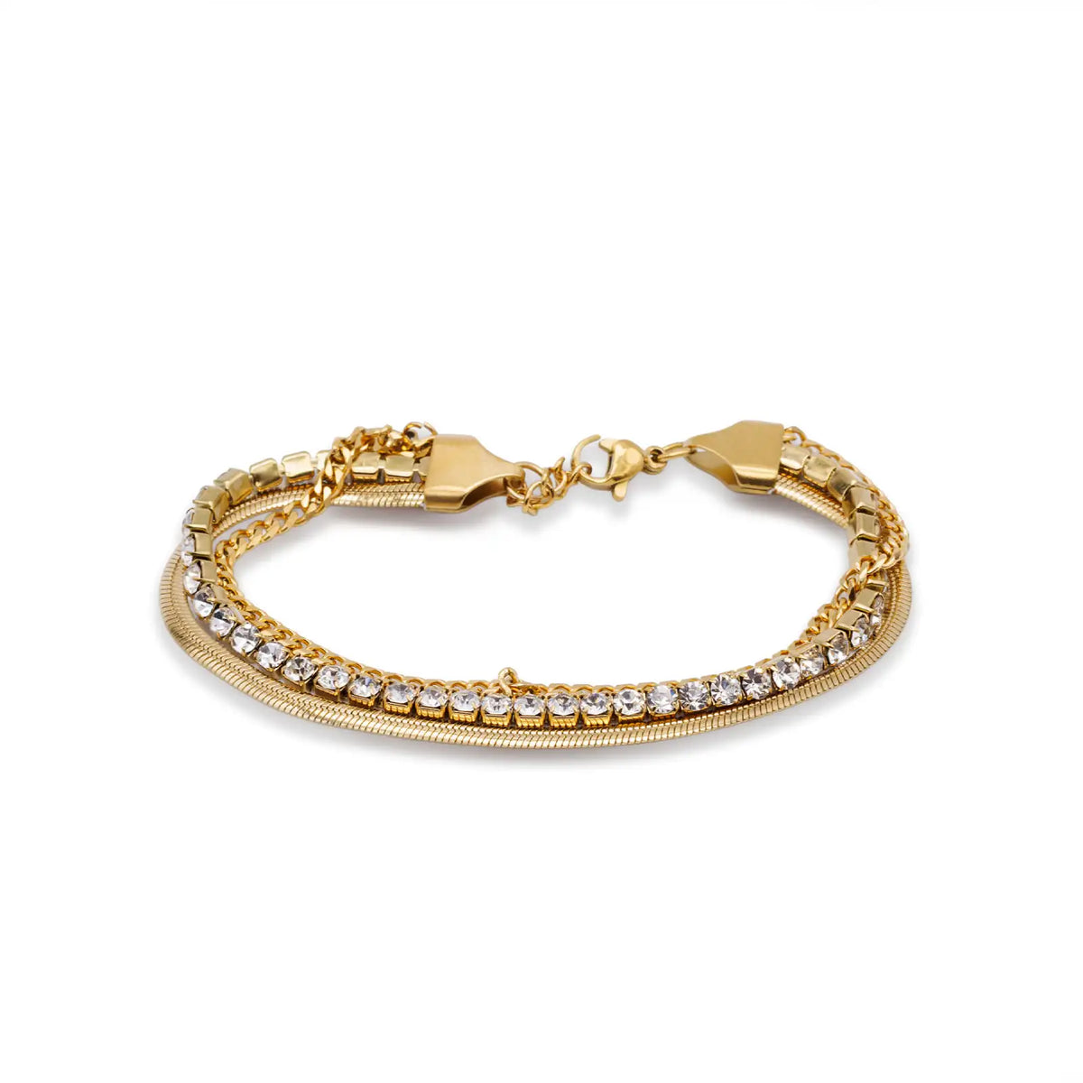 Armband goldfarben mit Zirkonia