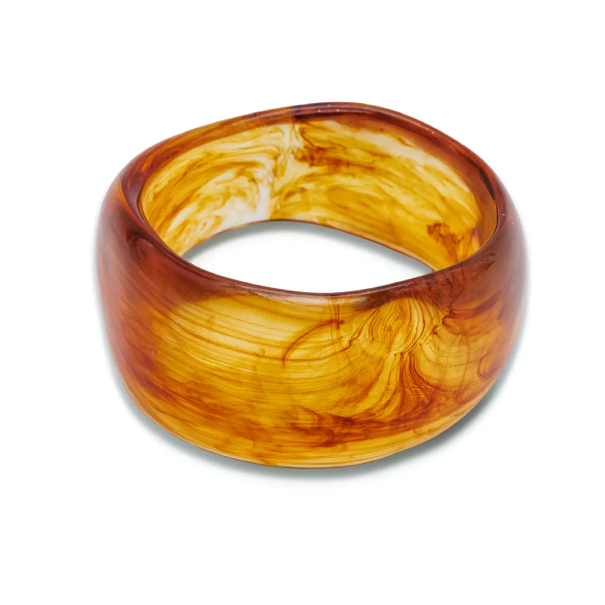 Armreif aus Acryl, bräunlich-transparent