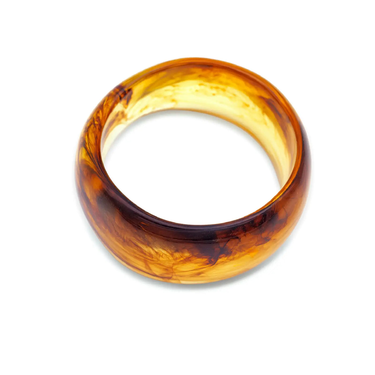Armreif aus Acryl, bräunlich-transparent