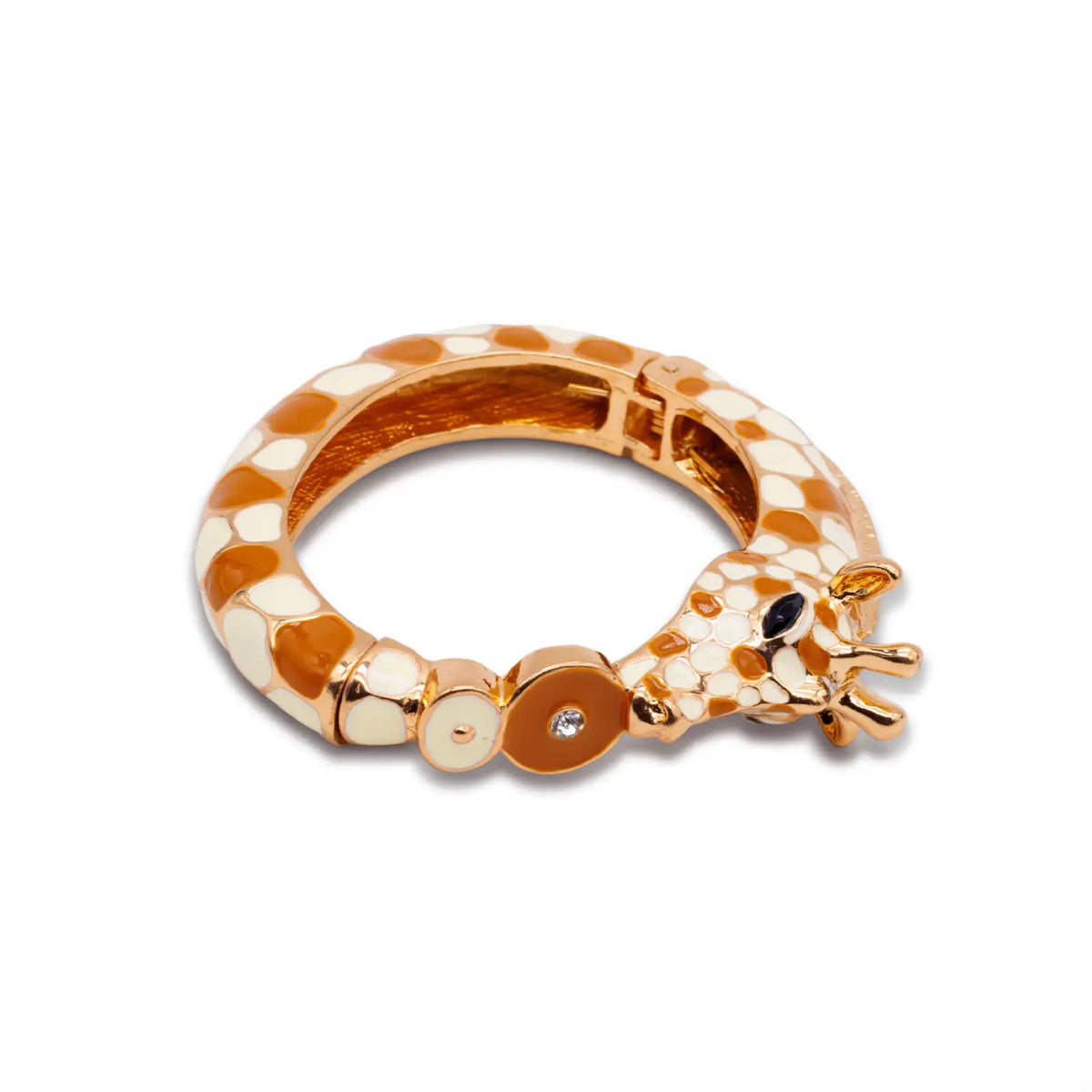 Armreif goldfarben im Giraffen-Look